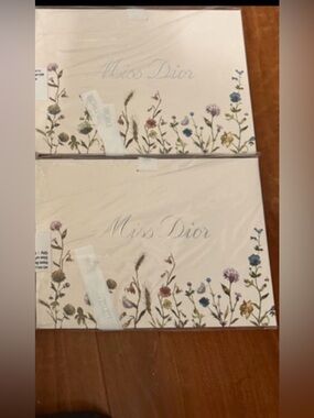 Dior Floral and Cream Fragrance Gift bags - Gold Accents